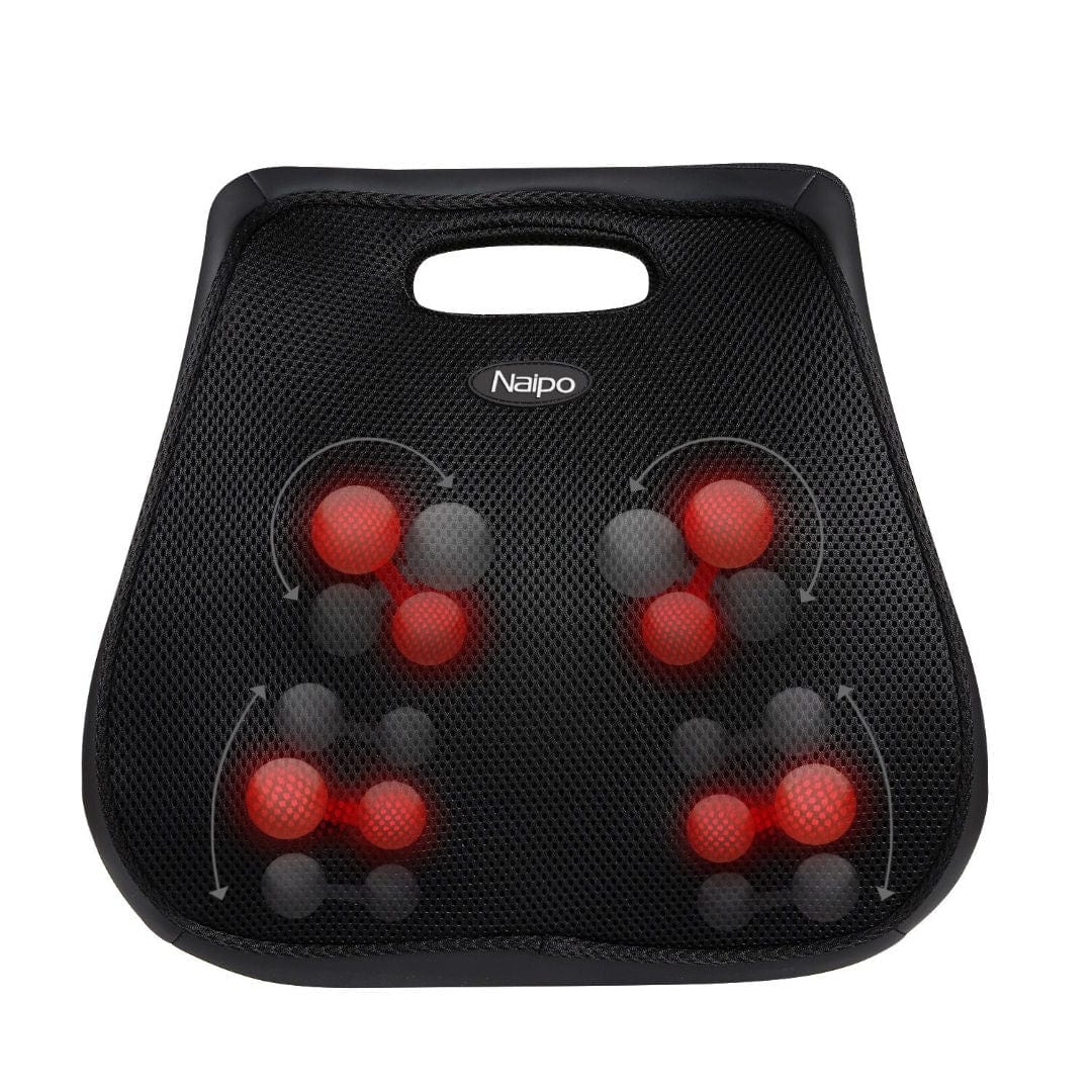 Provideolb Electric Back Massager Naipo Shiatsu Massage Cushion with Heat - MGBK136D