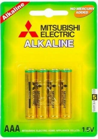 PROVIDEOLB Electronic Accessories Mitsubishi AAA Alkaline Battery 1.5 Volt Pack of 4 for Household Items, Electronic Products LR03 - AAA