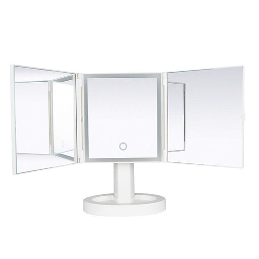 Provideolb Mirrors Conqueror Foldable LED Make up Mirror with up to 5x Magnification White – TMR310