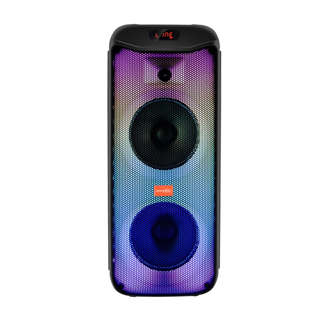 Provideolb Portable Bluetooth Speakers ADS Multimedia Bluetooth 2X 6 Inch Speaker with Fire Flame LED Light 250 Watt - TFY206B