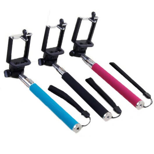 Provideolb Selfie Sticks & Cell Phone Tripods Selfie Stick Wired - C165