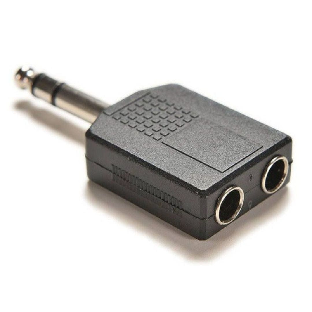 PROVIDEOLB Stereo Jack Cables Plug 2 x 6.5mm Female Audio to 1 x 6.5mm Male Audio Adapter Connector - P237