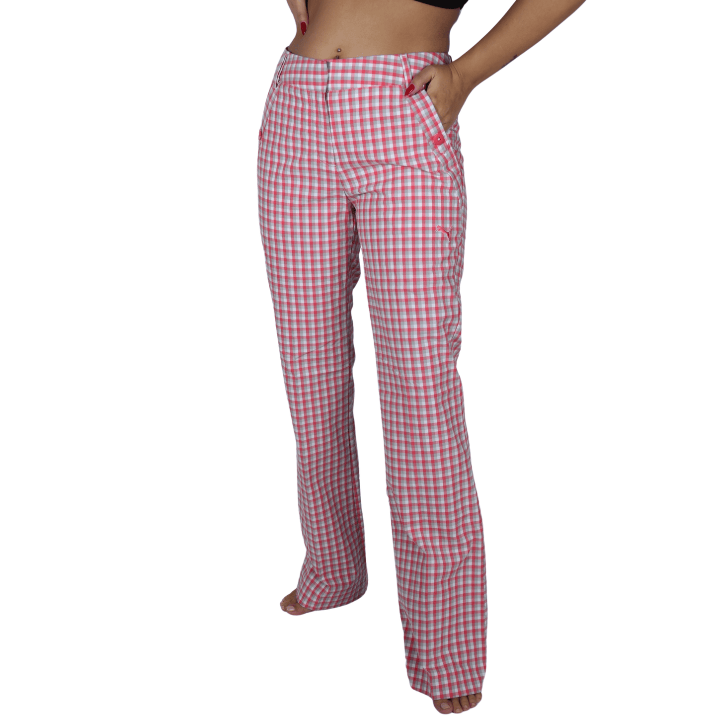 PUMA Womens Bottoms PUMA - Checkered pattern pants