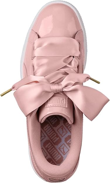 PUMA Womens Shoes 40.5 / Pink PUMA - Trainers Beige Basket Heart Patent Shoes