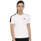 PUMA Womens Tops S / White PUMA - Round Neck Cropped T-Shirt & Chest Logo