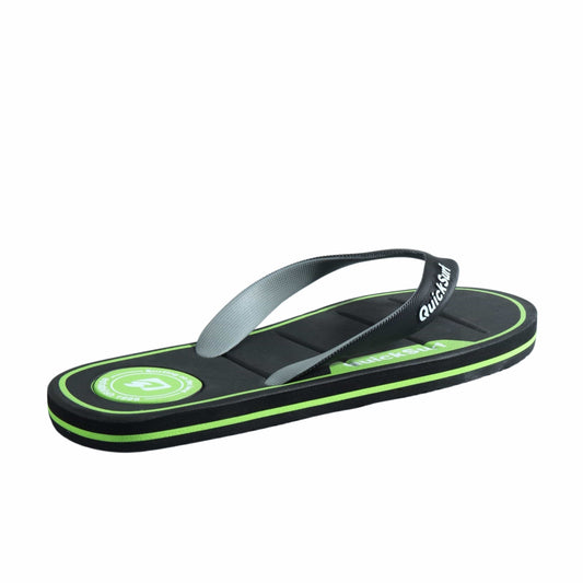 QUICK SURF Mens Shoes 44 / Black QUICK SURF - Green Detailed Thong Slipper