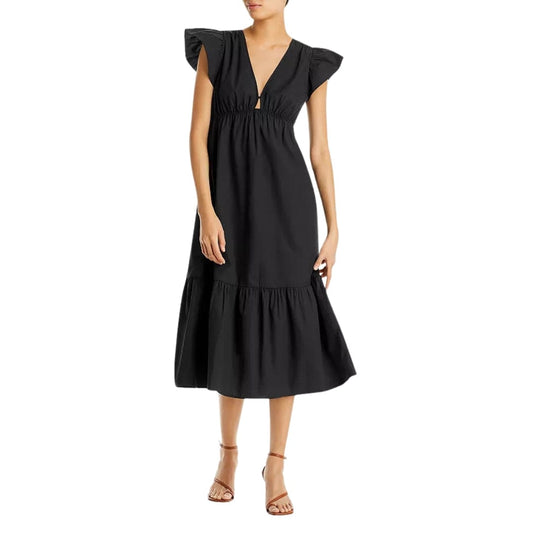 RAILS Womens Dress XS / Black RAILS - Tina Keyhole Midi Dress