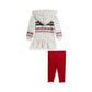 RALPH LAUREN Baby Girl 6 Month / Multi-Color RALPH LAUREN - BABY - Fair Isle Fleece Henley Shirt Leggings Set