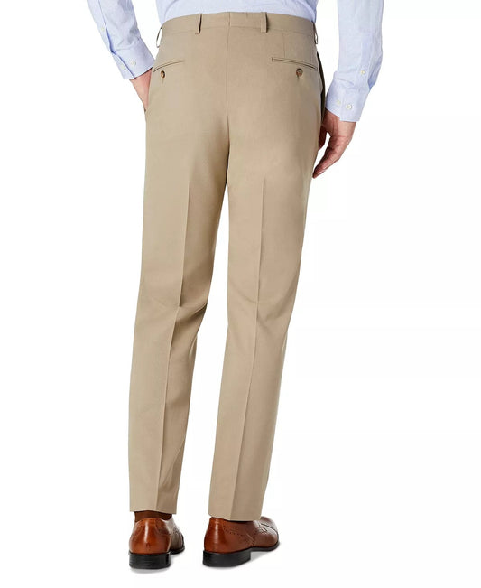 RALPH LAUREN Mens Bottoms L / Beige RALPH LAUREN - Classic-Fit Ultraflex Stretch Flat-Front Dress Pants