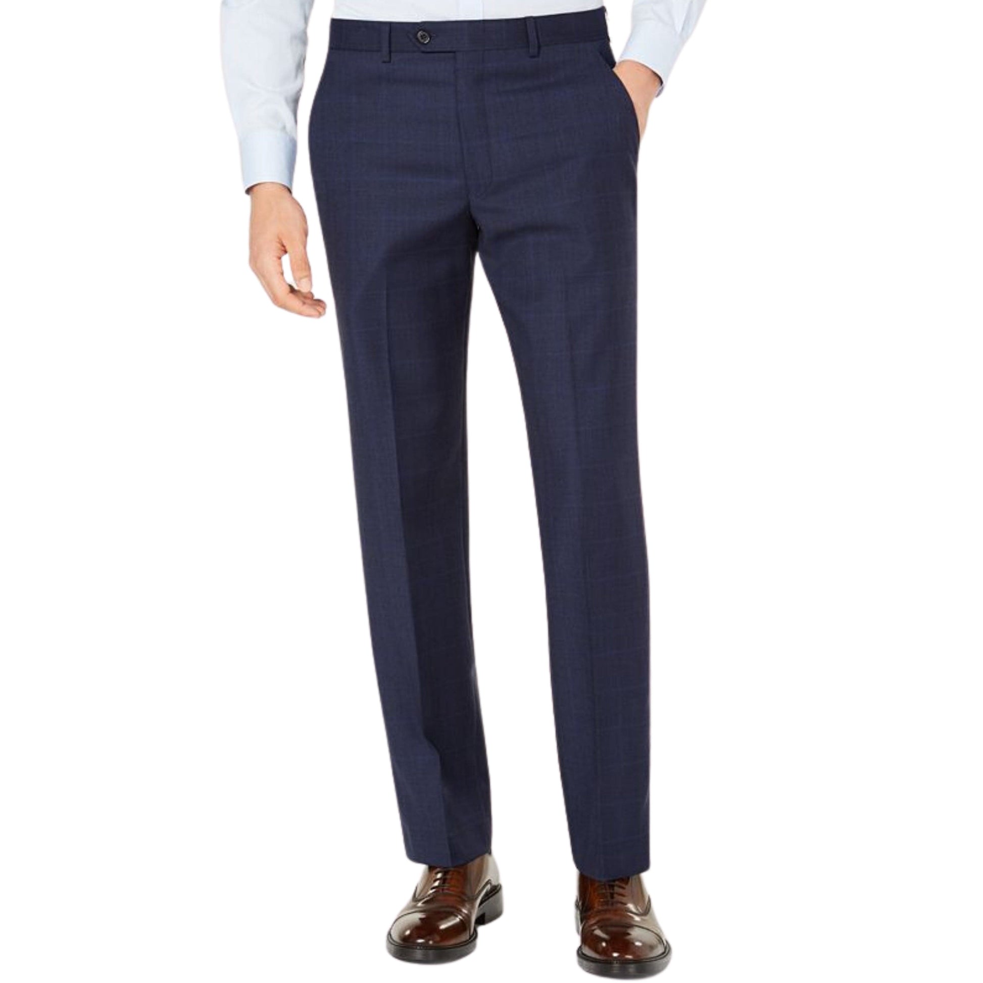 RALPH LAUREN Mens Bottoms XL / Navy RALPH LAUREN - Classic-Fit UltraFlex Stretch Flat Front Suit Pants