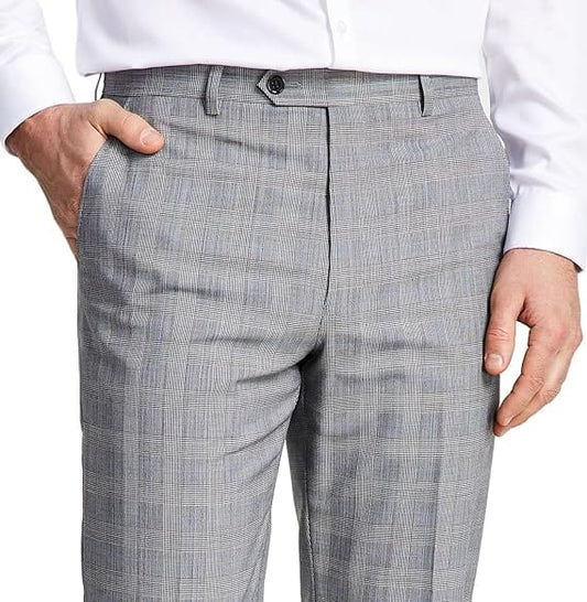 RALPH LAUREN Mens Bottoms 36W x 30L / Grey RALPH LAUREN - Classic-Fit UltraFlex Stretch Suit Pants