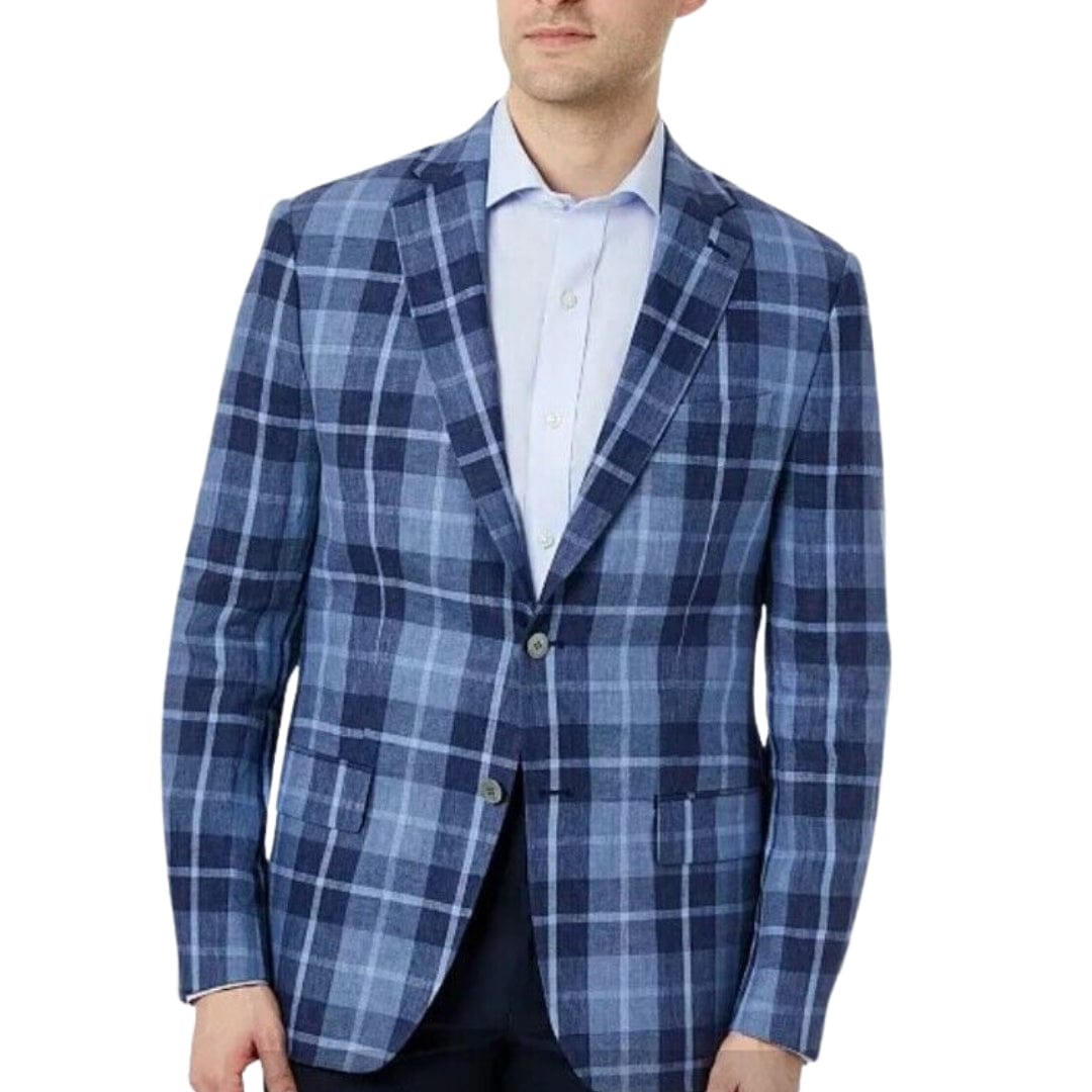 RALPH LAUREN Mens Jackets S / Blue RALPH LAUREN - Classic-Fit Ultraflex Stretch Linen Blazer