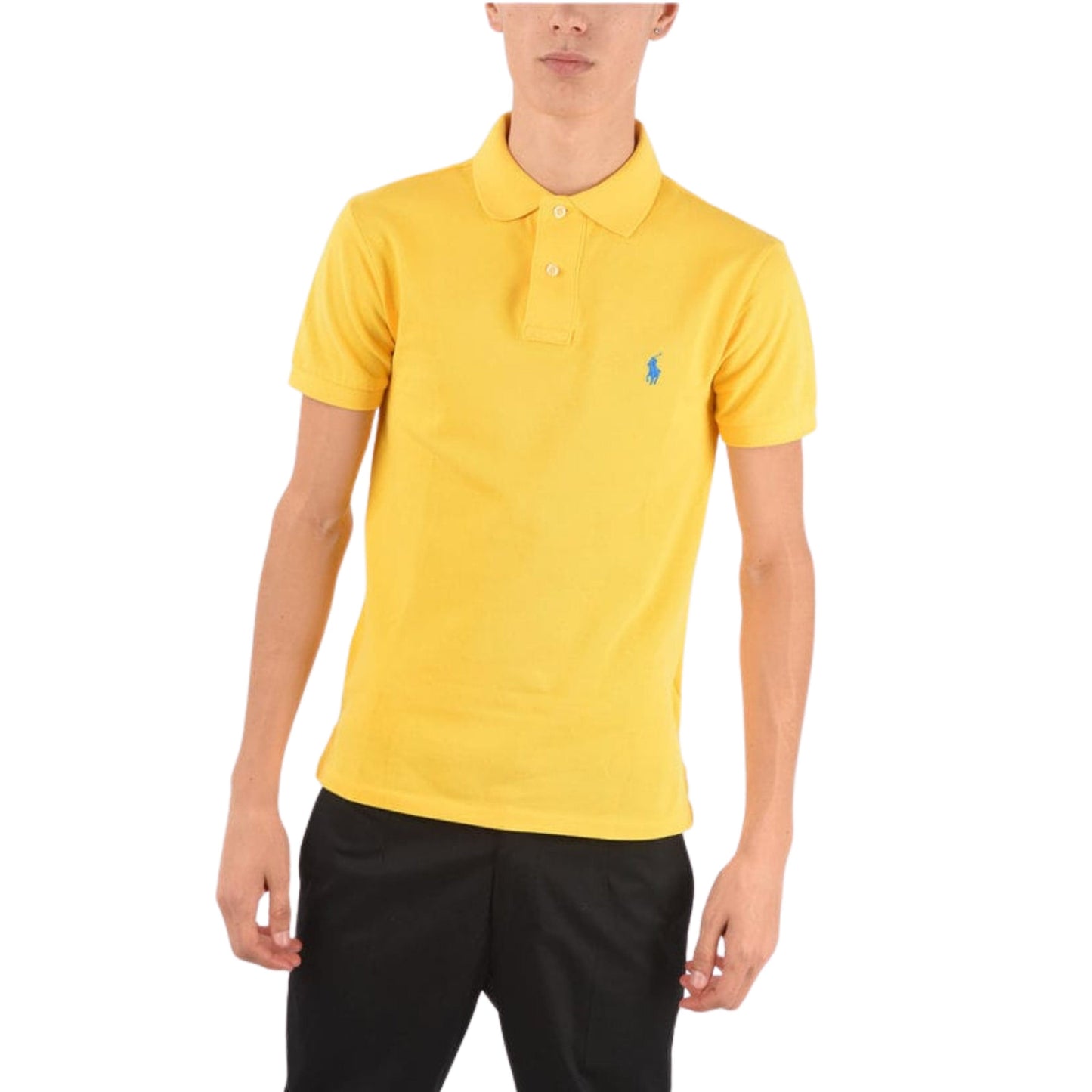 RALPH LAUREN Mens Tops S / Yellow RALPH LAUREN - Collar Neck T-shirt