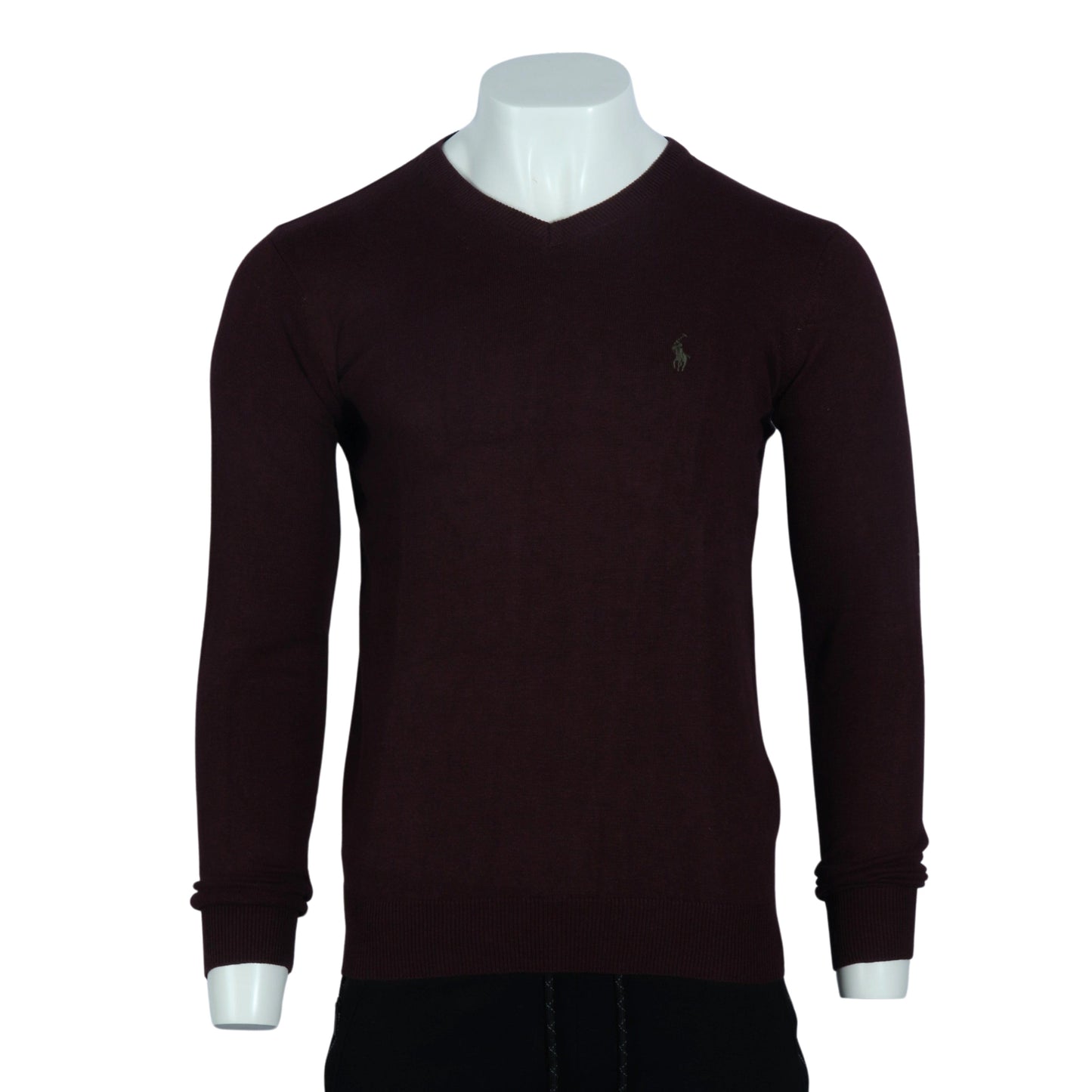 RALPH LAUREN Mens Tops L / Burgundy RALPH LAUREN - V- neck Polo shirt