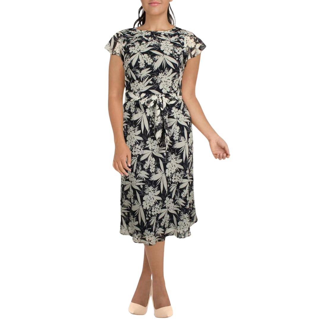 RALPH LAUREN Womens Dress L / Multi-Color RALPH LAUREN - Georgette Floral MIDI Dress