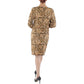 RALPH LAUREN Womens Dress XXL / Brown RALPH LAUREN - Paisley Knee Sheath Dress