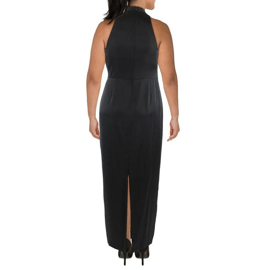 RALPH LAUREN Womens Dress S / Black RALPH LAUREN -  Satin Sleeveless Evening Dress