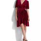 RALPH LAUREN Womens Dress L / Fuchsia RALPH LAUREN - Velvet Knee Cocktail and Party Dress