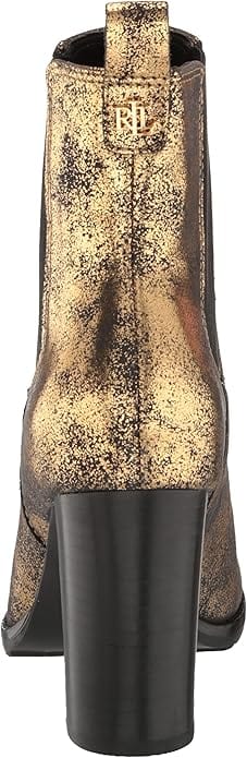 RALPH LAUREN Womens Shoes 36.5 / Gold RALPH LAUREN - Myla Bootie Fashion Boot