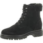 RALPH LAUREN Womens Shoes 36.5 / Black RALPH LAUREN - Suede Shearling Combat & Lace-up Boots