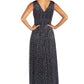 R&M RICHARDS - Metallic Crinkle Dress