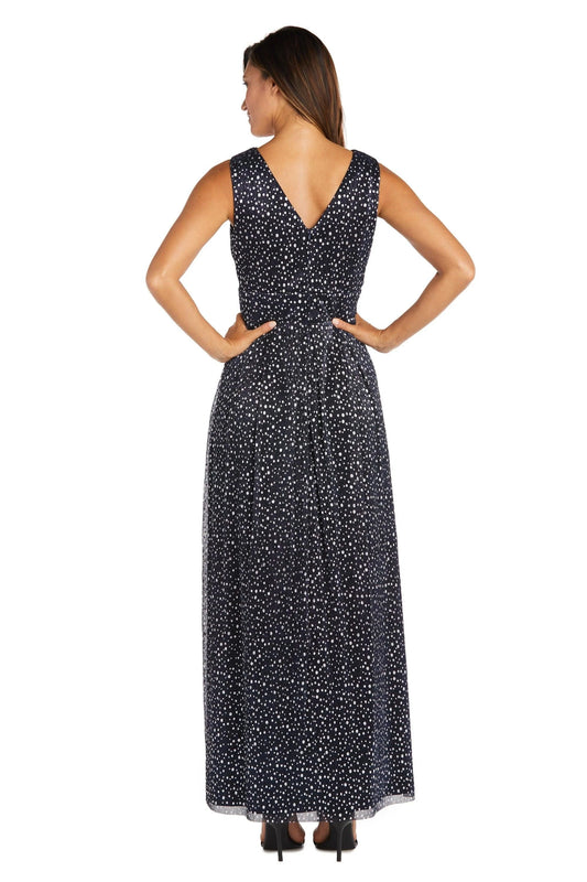 R&M RICHARDS - Metallic Crinkle Dress