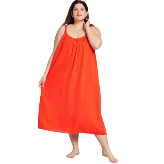 KONA SOL - M Plus Size MIDI Cover up Dress