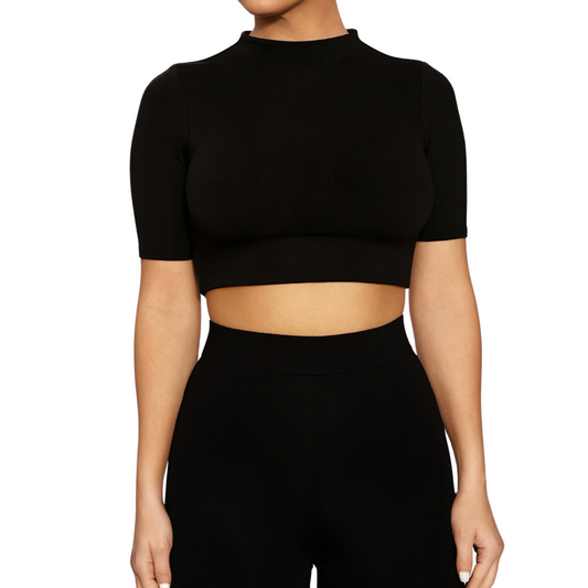 NAKED WARDROBE - Sweet T Crop Top in Black at Nordstrom