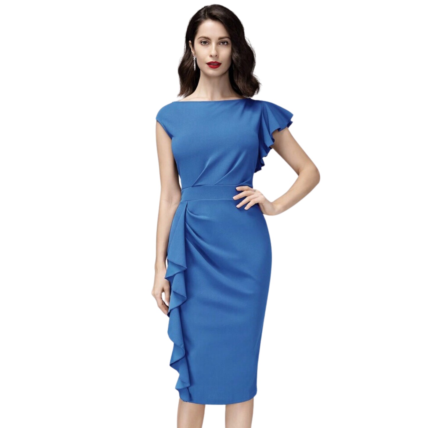 SHEIN -  Puff Sleeve Cocktail Dress