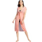 KONA SOL - Twist Front Open Midi Cover Up Dress