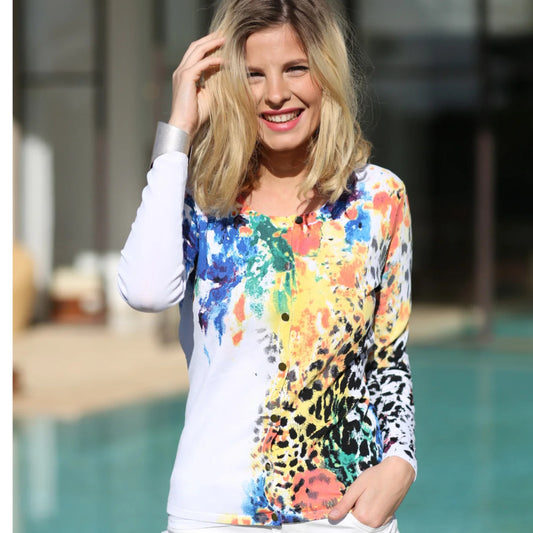 PASSION - Splotched button up blouse