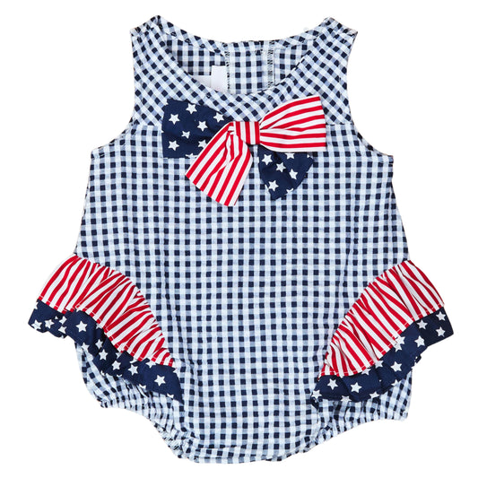 RARE EDITIONS - Mixed Print Bubble with Bow One Piece