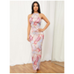 SHEIN - Allover Print Split Thigh Bodycon Tall  Dress