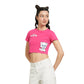ALCOTT - Printed Short Sleeves Crop Top