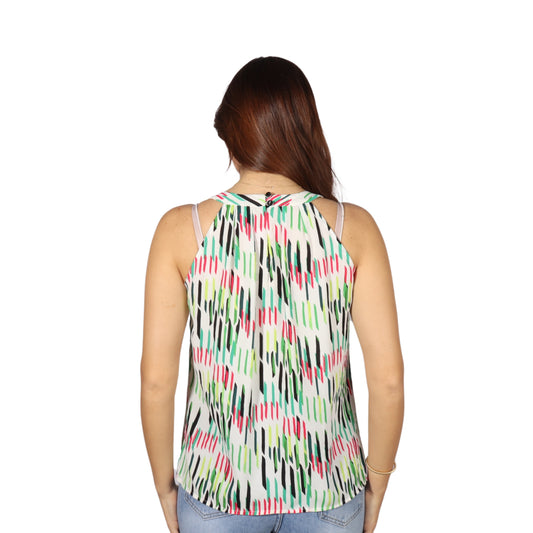 BAR III - Print Halter Neck Blouse