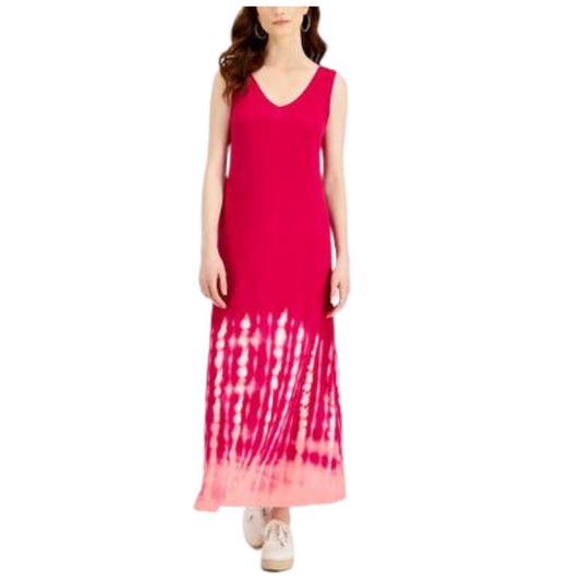 STYLE & CO -Tie-Dyed Sleeveless Maxi Dress