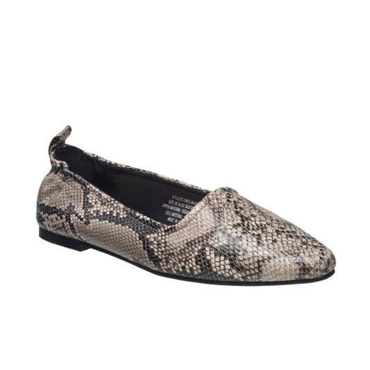 FRENCH CONNECTION - Ruched Back Ballet Flats Soft Truffle