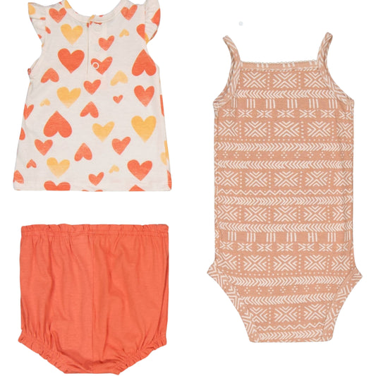 KOALA BABY - Baby - Bodysuit and Matching Bloomie Shorts 3 Piece Set