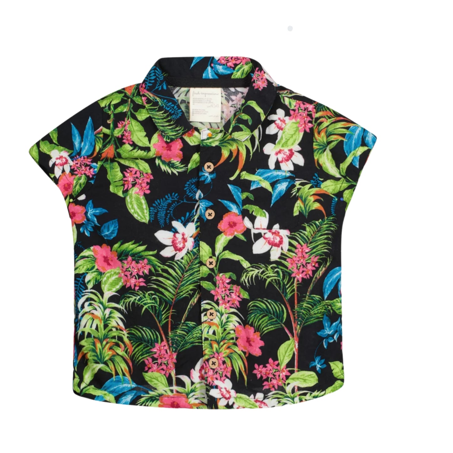 FIRST IMPRESSIONS - BABY - 2-Pc. Tropical Shirt Deep
