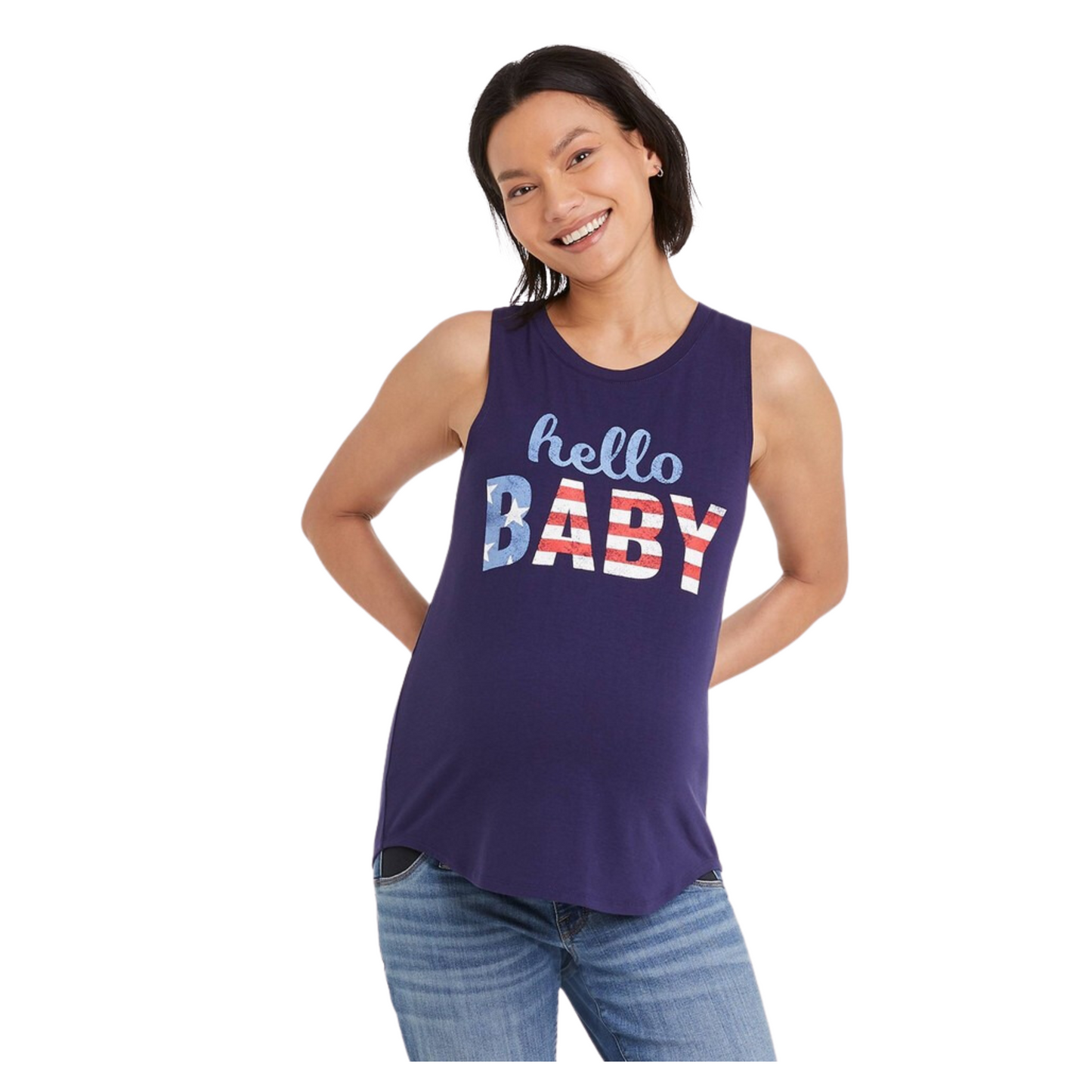 ISABEL MATERNITY -  Graphic Maternity Tank Top