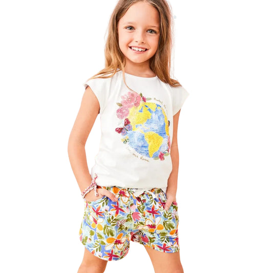 CARTER'S -Baby -  Floral Pull-on French Terry Short
