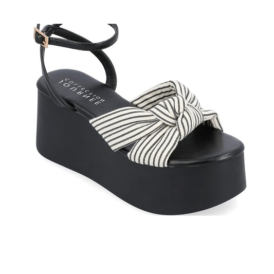 JOURNEE COLLECTION - Faux Leather Platform Sandals