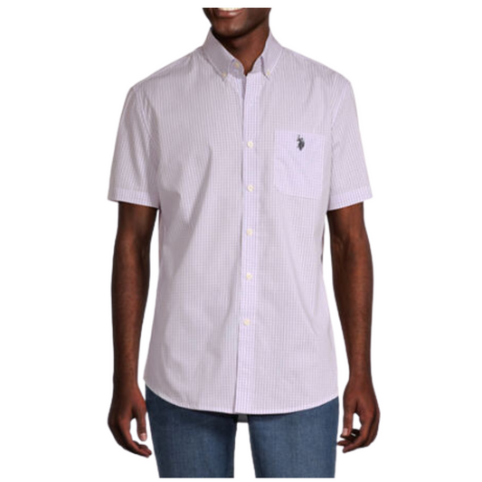 U.S. POLO ASSN - Classic Fit Short Sleeve Checked Button-Down Shirt