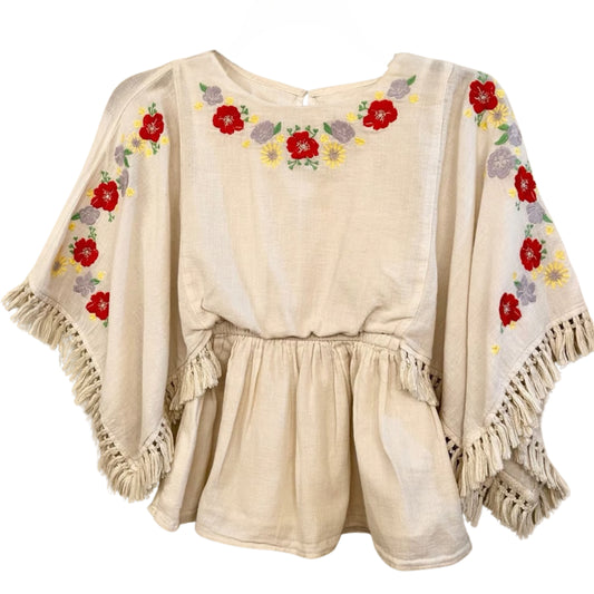 CAT & JACK - KIDS - Embroidered Poncho Blouse