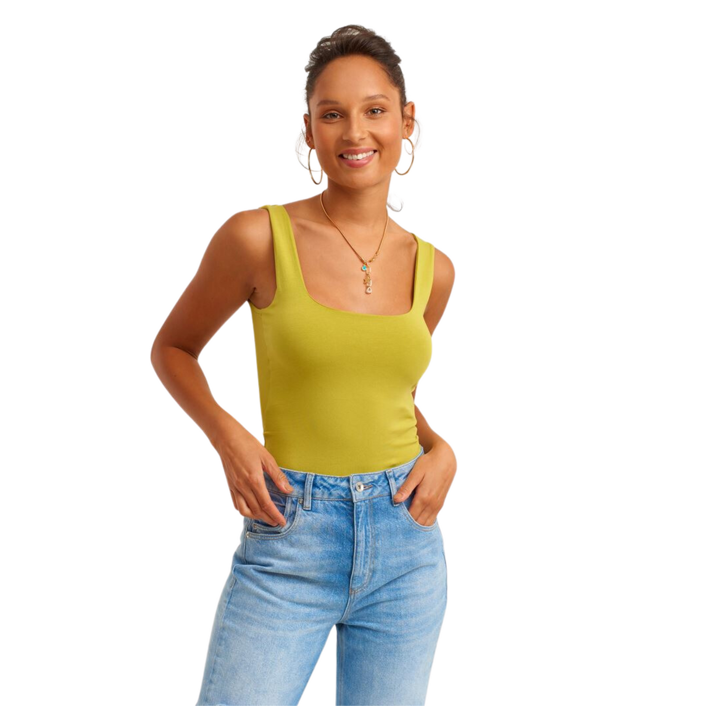 OXXO - Flexible Textured Square Neck Undershirt