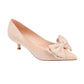 JOURNEE COLLECTION - Pointed Toe Bow Pump Heel