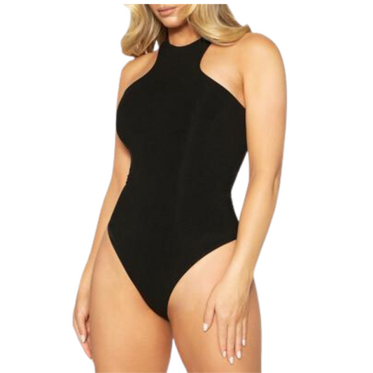 NAKED WARDROBE - Knit Ribbed Bodysuit