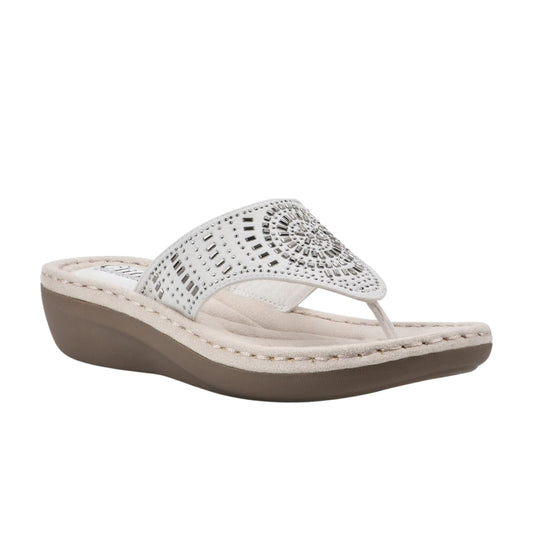 WHITE MOUNTAIN - Mini Wedge Flip Flop Sandal