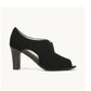 LIFESTRIDE - Faux Leather Round Toe Peep-Toe Heels