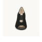 LIFESTRIDE - Faux Leather Round Toe Peep-Toe Heels